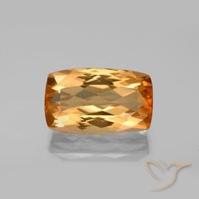 5.45ct Natural Marrón naranja Topacio imperial, Forma Cojín, VVS