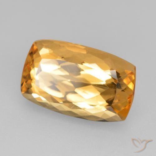 Topacio imperial Naranja claro natural de 4.48 ct, Forma Cojín, VVS