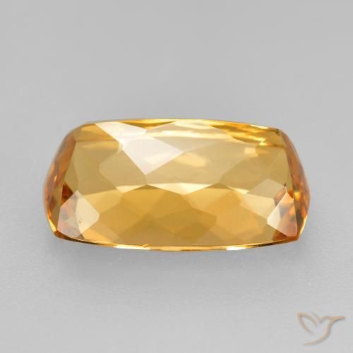 Topacio imperial Naranja claro natural de 4.48 ct, Forma Cojín, VVS
