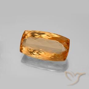 Topacio imperial Naranja medio natural de 6.99 ct, Forma Cojín, VVS