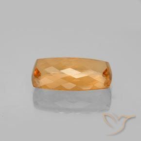 Topacio imperial Naranja medio natural de 6.99 ct, Forma Cojín, VVS