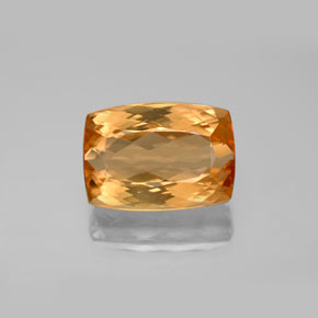 Topacio imperial naranja natural de 5,91 ct, corte cojín, VVS