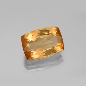 Topacio imperial naranja natural de 5,91 ct, corte cojín, VVS