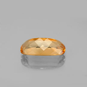 Topacio imperial naranja natural de 3,41 ct, corte cojín, VVS