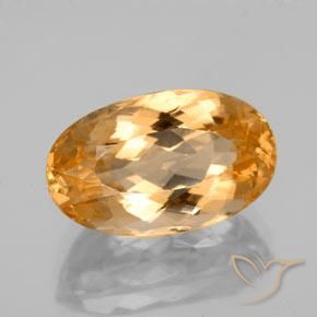 Topacio imperial Naranja claro natural de 7.12 ct, Ovalada, VVS-VS