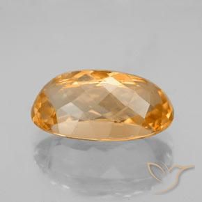 Topacio imperial Naranja claro natural de 7.12 ct, Ovalada, VVS-VS