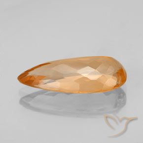 Topacio imperial Naranja claro natural de 3.81 ct, En forma de pera, VVS