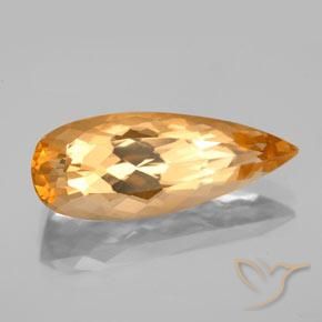 Topacio imperial Naranja medio natural de 6.01 ct, En forma de pera, VVS