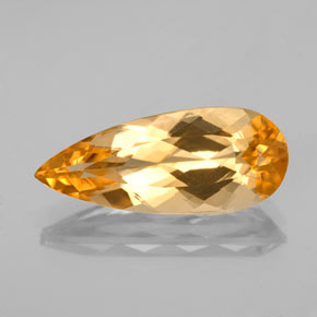 Topacio imperial naranja natural de 4,14 ct, en forma de pera, VVS