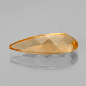 Topacio imperial naranja natural de 4,14 ct, en forma de pera, VVS