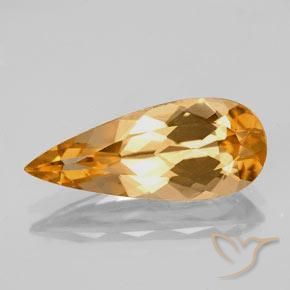 3.79ct Natural Naranja tigre Topacio imperial, En forma de pera, VVS-VS