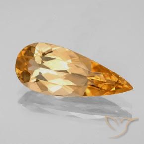 Topacio imperial Naranja tigre natural de 3.79 ct, En forma de pera, VVS-VS