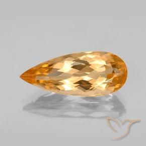 5.41ct Natural Naranja intenso Topacio imperial, En forma de pera, VS
