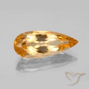Topacio imperial Naranja intenso natural de 5.41 ct, En forma de pera, VS