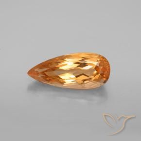 5.55ct Natural Naranja medio Topacio imperial, En forma de pera, VVS
