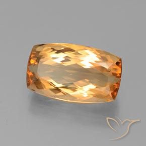 Topacio imperial Naranja intenso natural de 6.29 ct, Forma Cojín, VVS