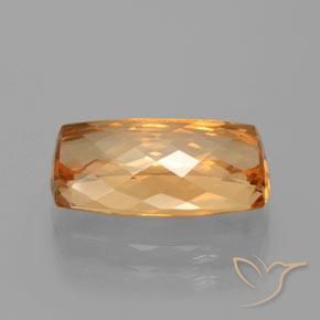 Topacio imperial Naranja intenso natural de 6.29 ct, Forma Cojín, VVS