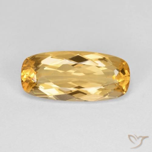 3.96ct Natural Naranja dorado Topacio imperial, Forma Cojín, VVS