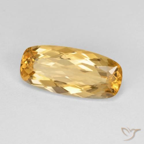 Topacio imperial Naranja dorado natural de 3.96 ct, Forma Cojín, VVS