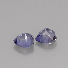 Gemas de iolita azul natural de  ct, forma de corazón, VVS-VS
