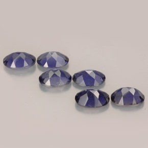 Gemas de iolita azul natural de  ct, corte óvalo, VS
