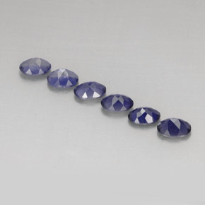 Gemas de iolita azul natural de  ct, corte óvalo, VVS-VS