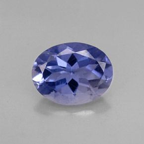 Iolita violeta natural de 1,29 ct, corte óvalo, VS