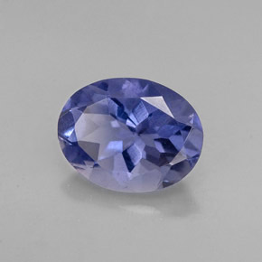 Iolita violeta natural de 1,29 ct, corte óvalo, VS