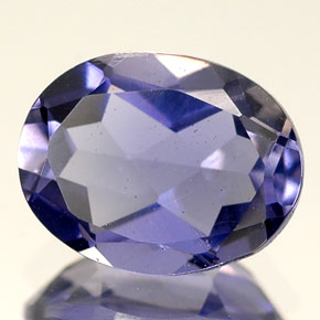 Iolita azul natural de 1,59 ct, corte óvalo, VS