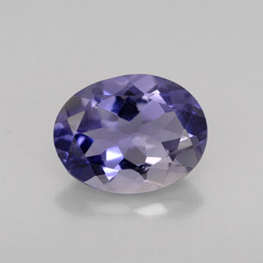 Iolita azul natural de 1,39 ct, corte óvalo, VS