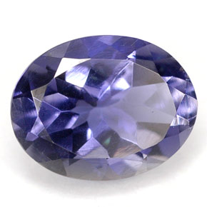 Iolita azul natural de 1,39 ct, corte óvalo, VS