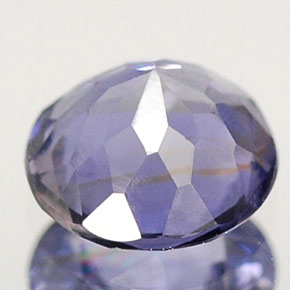 Iolita azul natural de 0,36 ct, corte redondo, VS