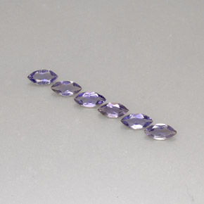 Gemas de iolita azul natural de  ct, marquesa, VS