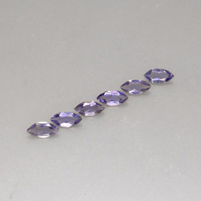 Gemas de iolita azul natural de  ct, marquesa, VS