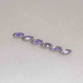 Gemas de iolita azul natural de  ct, marquesa, VS