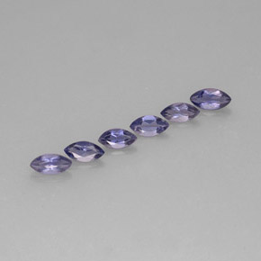 Gemas de iolita azul natural de  ct, marquesa, VS