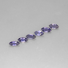 Gemas de iolita azul natural de  ct, marquesa, VS