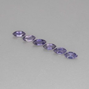 Gemas de iolita azul natural de  ct, marquesa, VS