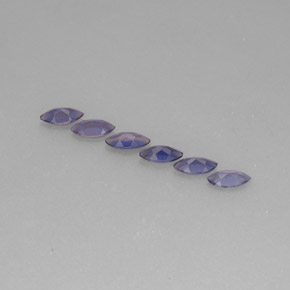 Gemas de iolita azul natural de  ct, marquesa, VS