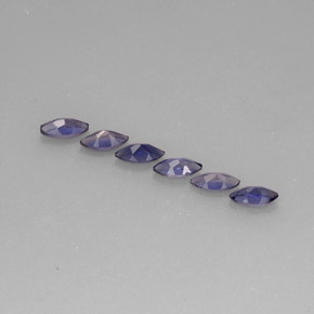 Gemas de iolita azul natural de  ct, marquesa, VS