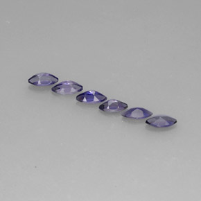 Gemas de iolita azul natural de  ct, marquesa, VS