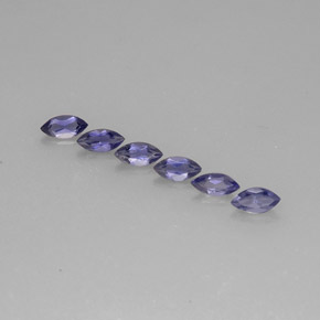 Gemas de iolita azul natural de  ct, marquesa, VS