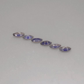 Gemas de iolita azul natural de  ct, marquesa, VS