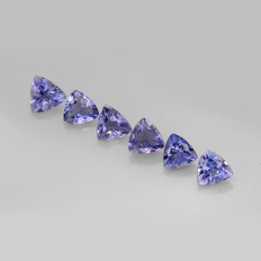 Gemas de iolita azul violeta natural de  ct, trillón, VS