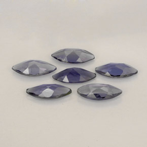 Gemas de iolita azul natural de  ct, marquesa, VS