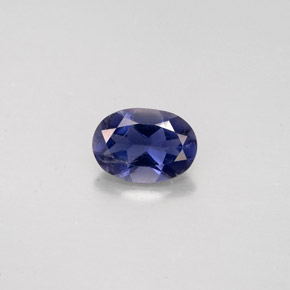 Iolita azul natural de 0,67 ct, corte óvalo, VS