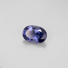 Iolita azul natural de 0,67 ct, corte óvalo, VS