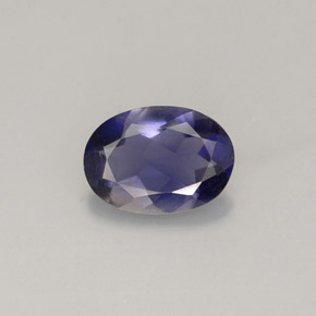 Iolita violeta natural de 0,56 ct, corte óvalo, VS