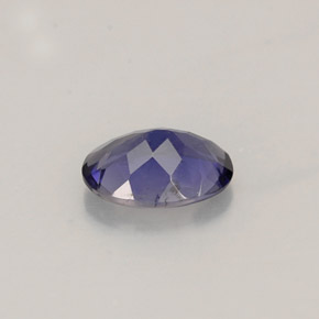 Iolita violeta natural de 0,59 ct, corte óvalo, VS