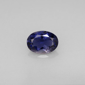 Iolita azul natural de 0,63 ct, corte óvalo, VS-SI